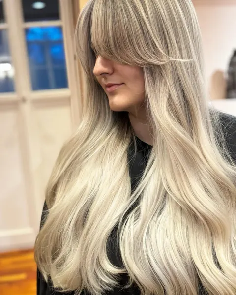 Blond mit seitlich fallendem Curtain-Pony